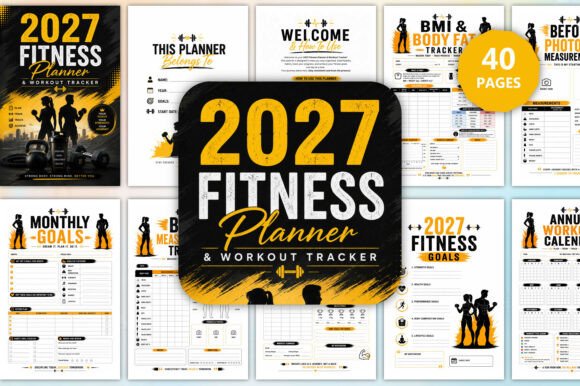 2027 Fitness Planner & Workout Tracker