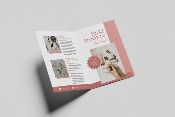 A4 Bifold Brochure PSD Mockup