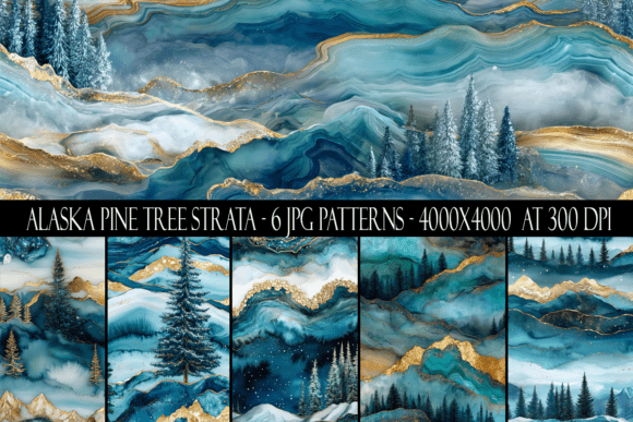 Alaska Pine Tree Strata Patterns