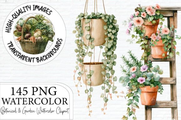 Botanical & Garden Watercolor Clipart