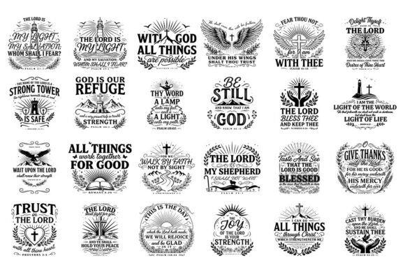 Christian SVG Bundle, Scripture Quotes a