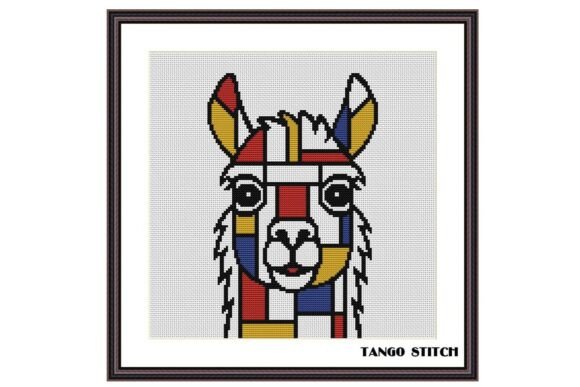 Colorful Alpaca Cross Stitch PDF