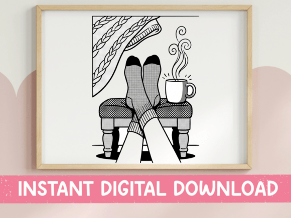 Cozy Feet Up Coffee Break