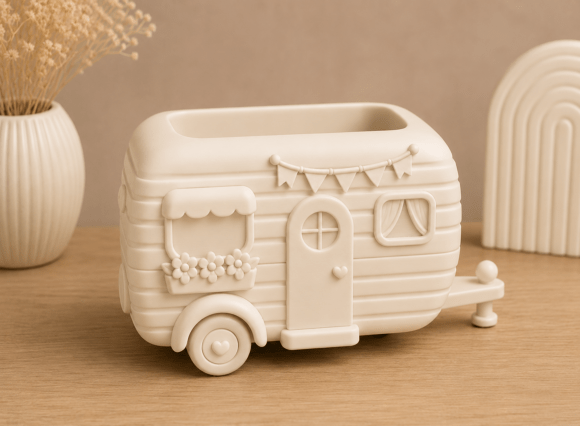 Cute Camper Desk Organizer STL | Kawaii 3D Print - Image 4