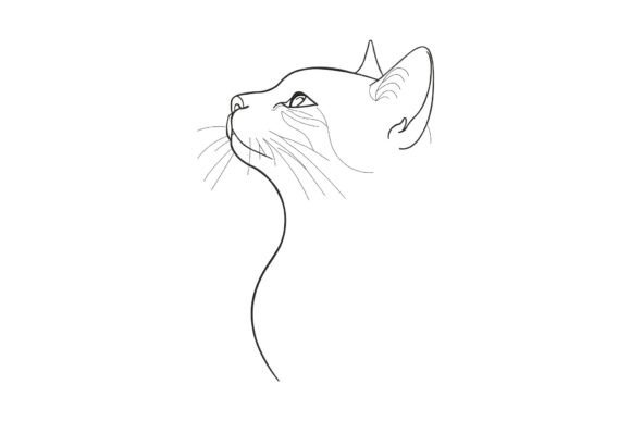 Cute Cat Outline