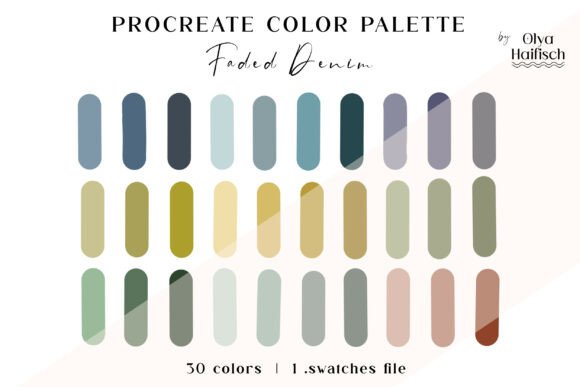 Dusty Muted Procreate Color Palette