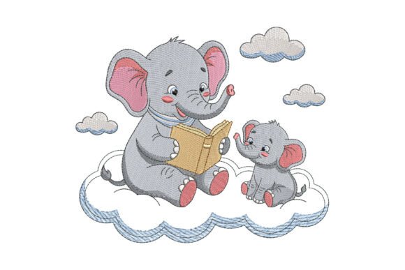 Elephant Reading a Book