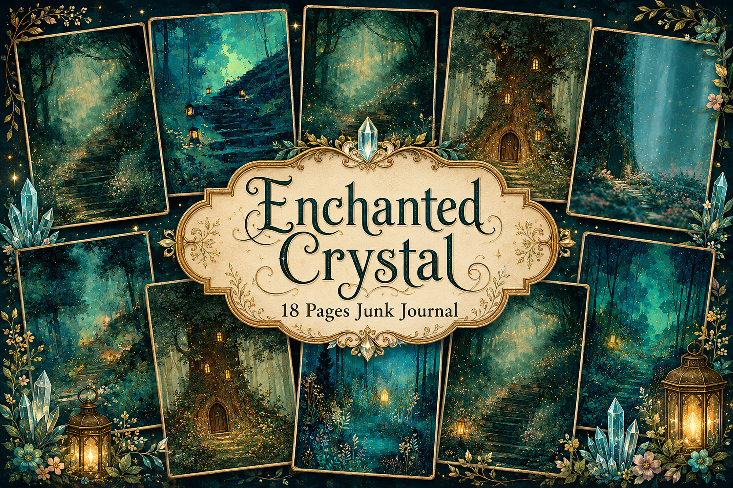 Enchanted Forest Junk Journal Papers