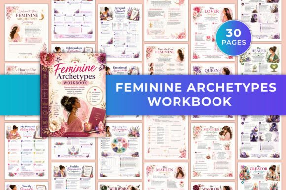 Feminine Archetypes Workbook KDP Graphic