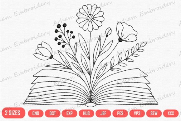 Floral Open Book