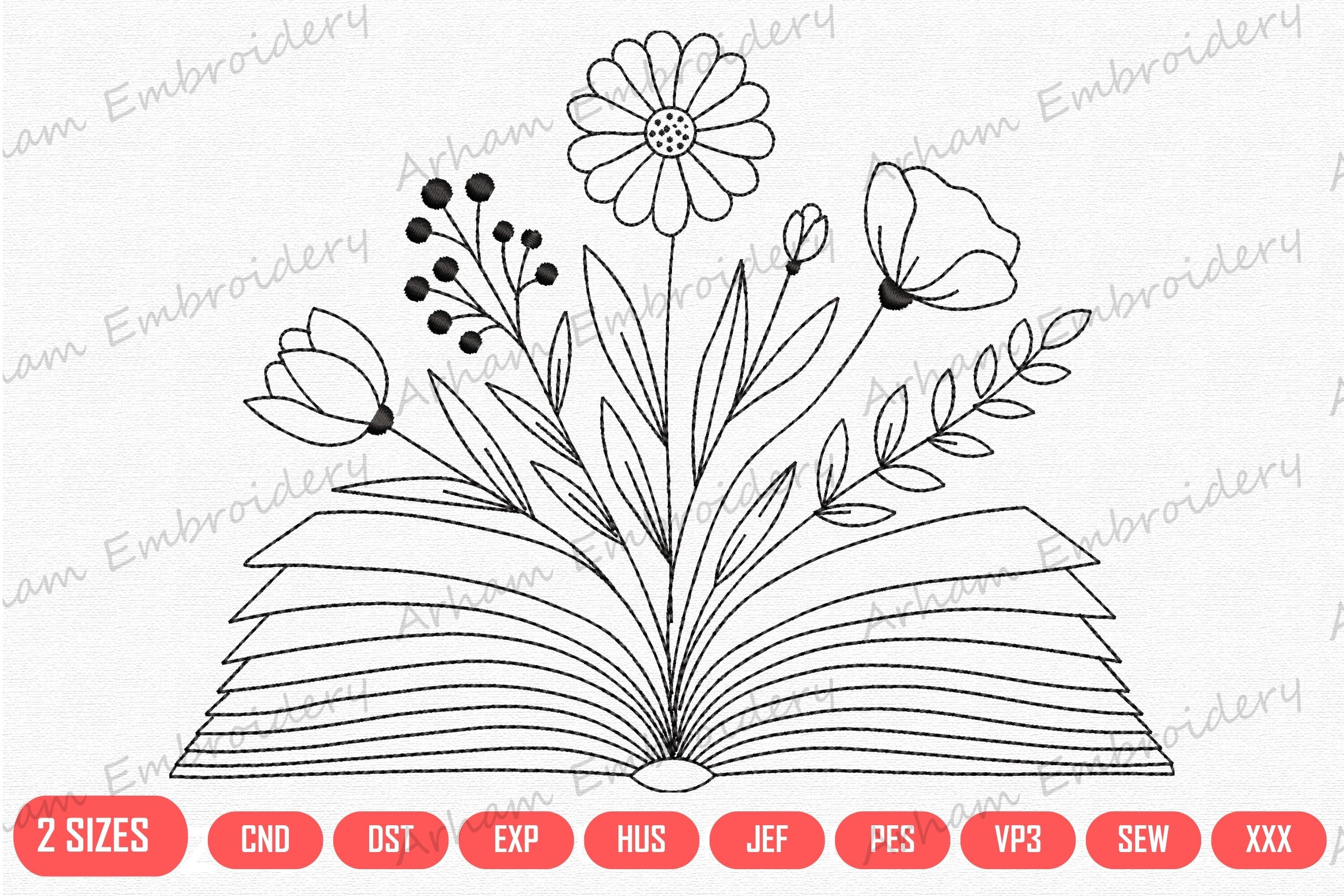Floral Open Book
