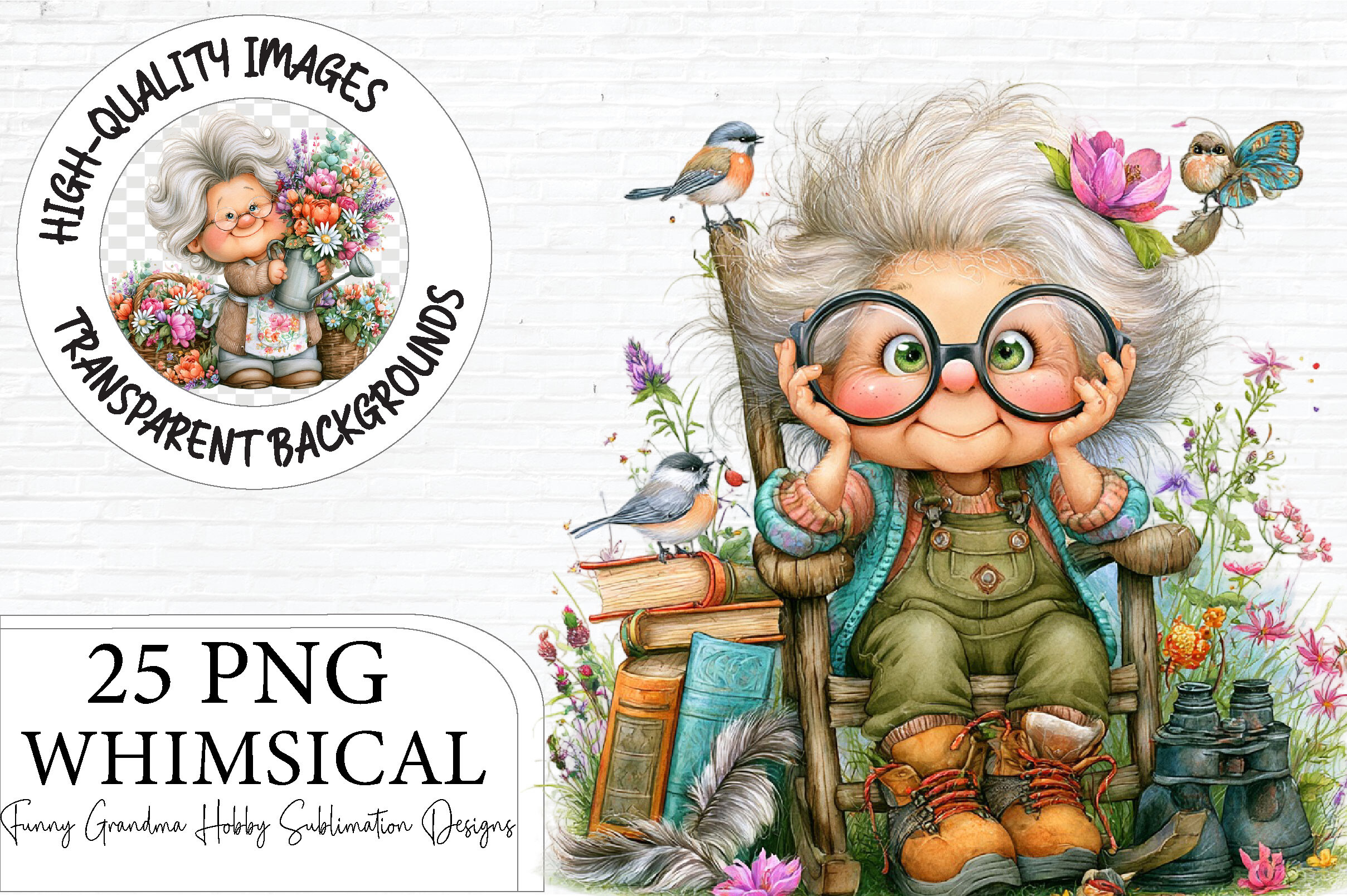 Funny Grandma Hobby PNG Bundle