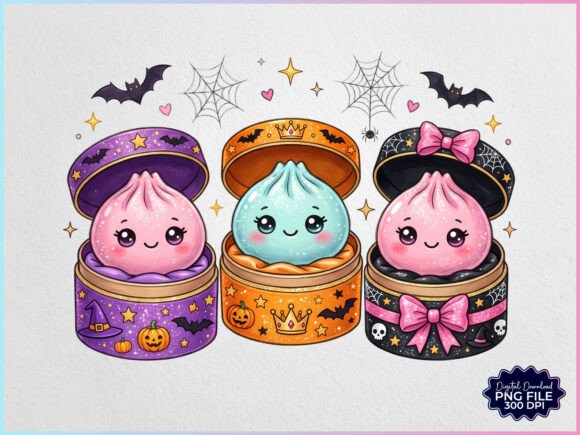 Halloween Spooky Dumpling PNG Gráfico Ilustraciones Imprimibles Por Creative Community