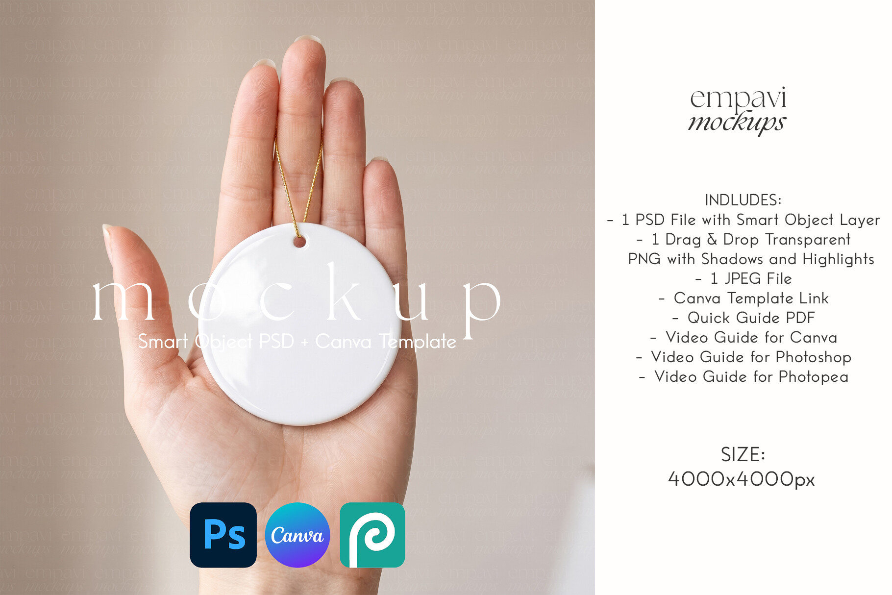 Hanging Ornament Mockup