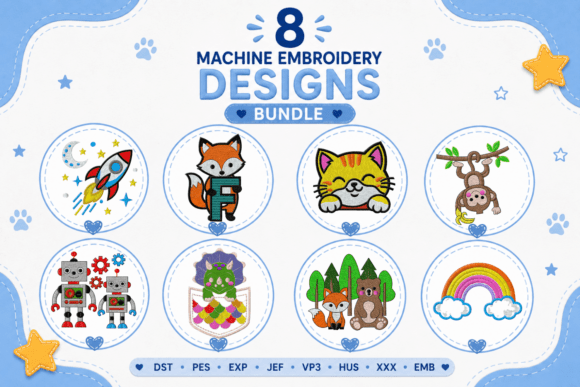Machine Embroidery Designs Bundle
