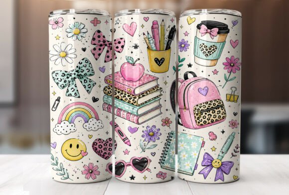Pastel Teacher Tumbler Wrap Sublimation