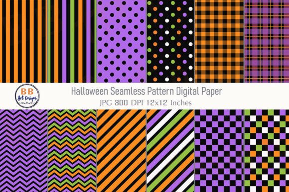 Seamless Halloween Pattern Digital Paper