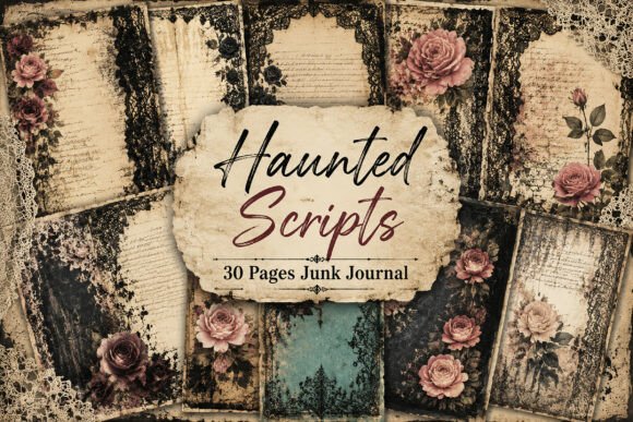 Victorian Gothic Rose Junk Journal Paper