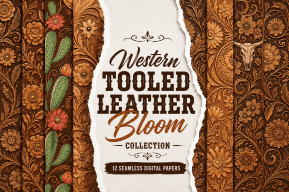 Western Tooled Leather Bloom Collection