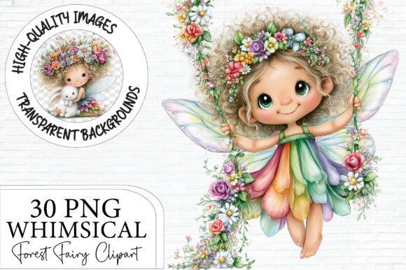 Whimsical Forest Fairy PNG Bundle
