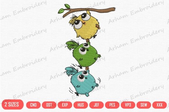 Whimsical Hanging Birds