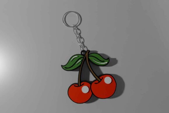 Cherry Keychain 3D Model