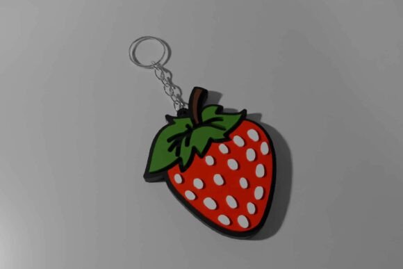 Strawberry Keychain 3D Model