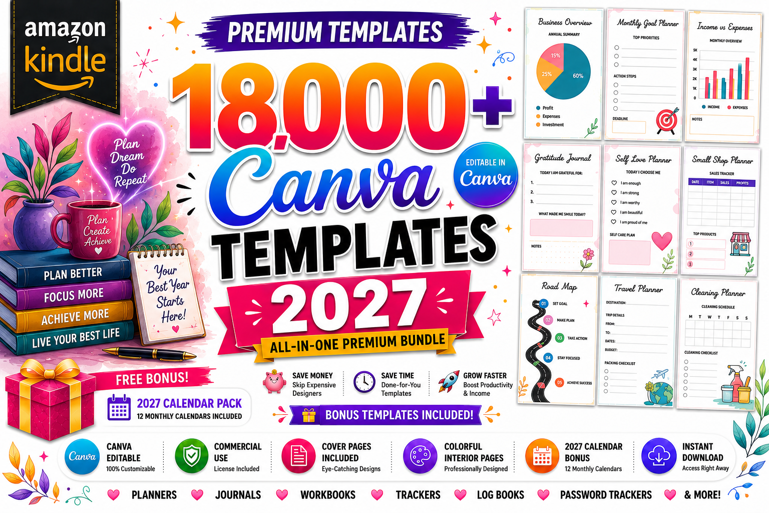 18000+ Premium Canva Templates KDP 2027