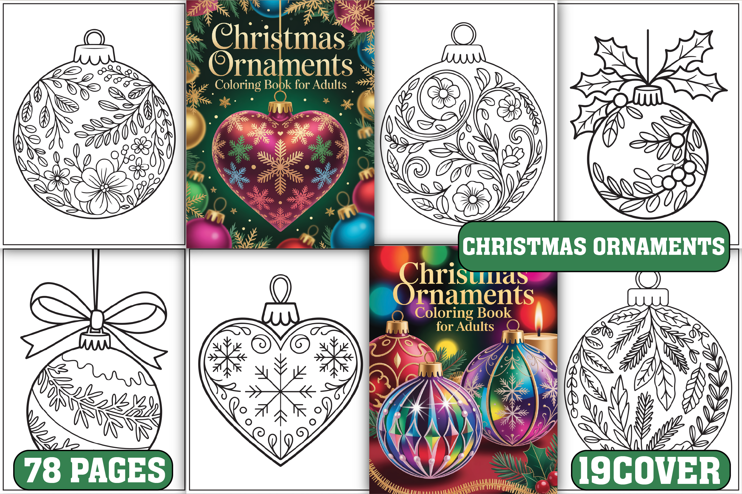 78 Christmas Ornaments Coloring Pages