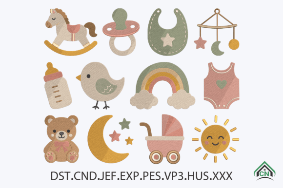 Baby Nursery Embroidery Design Bundle