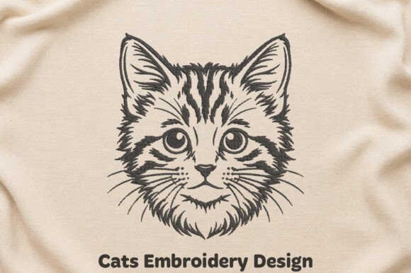 Cat Embroidery Design