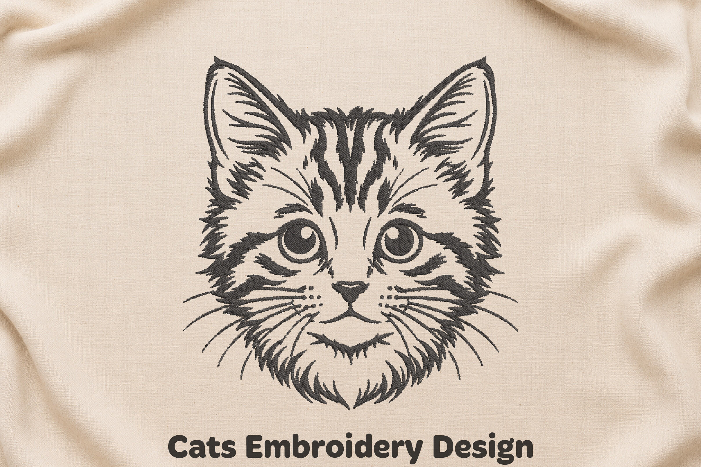 Cat Embroidery Design