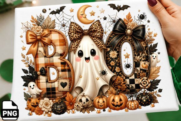 Cute Boo Halloween PNG Graphic T-shirt Designs By MhdDesign