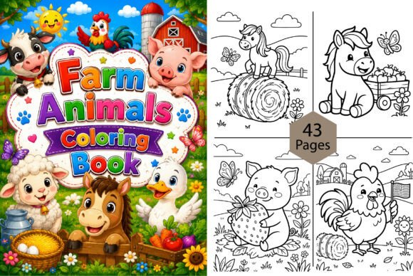 Farm Animals Coloring Book