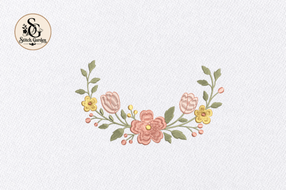 Floral Swag Embroidery Design