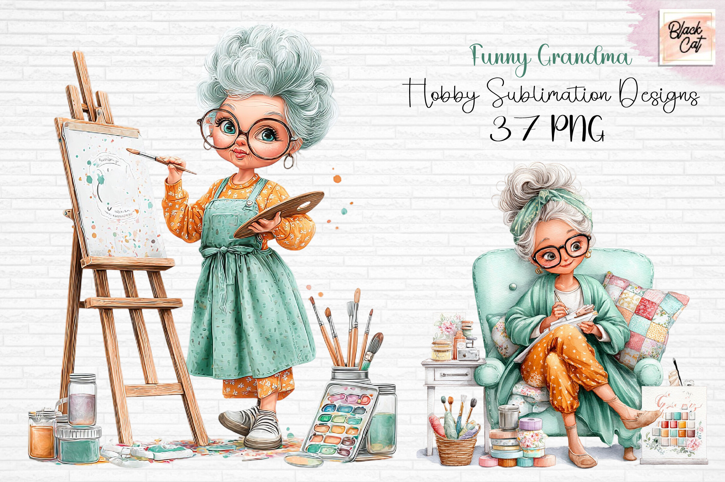 Funny Grandma Hobby Sublimation Designs