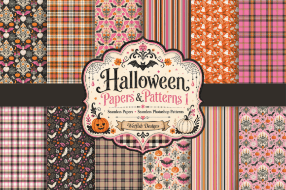 Halloween Seamless Papers & Patterns 1