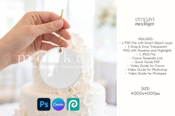 Newlywed Ornament Mockup