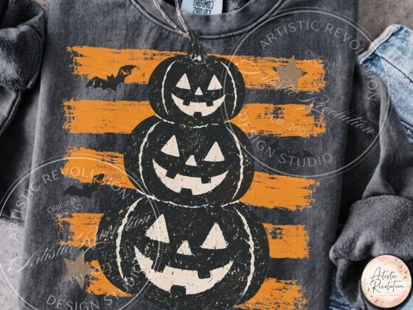 Retro Vintage Halloween Pumpkin PNG
