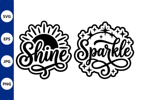 Shine Sparkle Script Art
