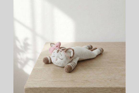 Sleepy Cat Lovey Crochet Pattern