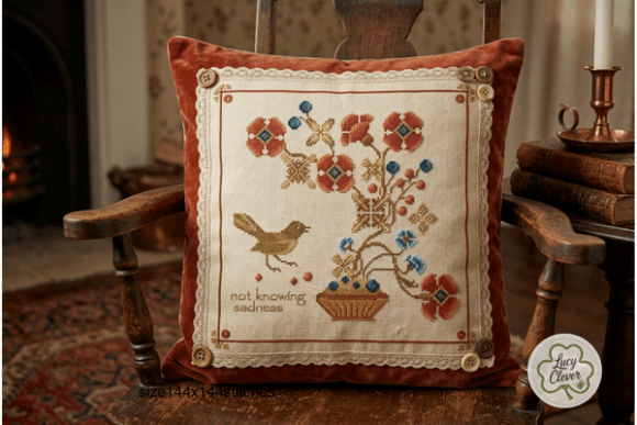 Vintage Folk Art CrossStitch Pattern PDF