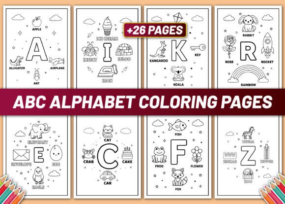 ABC Alphabet Coloring Pages for Kids