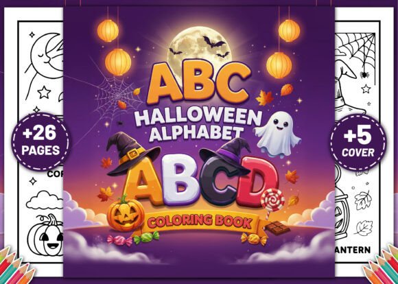 ABC Halloween Alphabet Coloring Pages