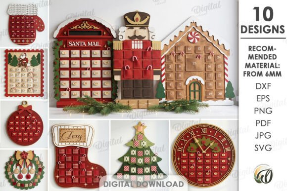 Advent Calendar Bases Bundle Laser Cut Laser Cutting