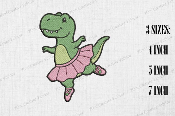 Ballerina T-rex in Pink Tutu