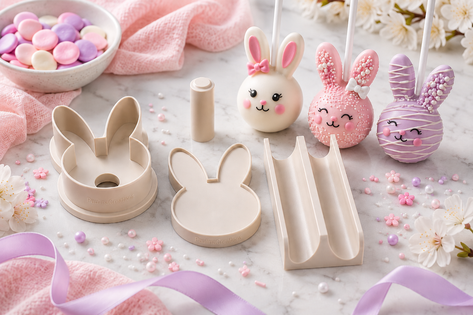 Bunny Head Cake Pop Mold STL Files - Easter Bunny Treats - Image 7