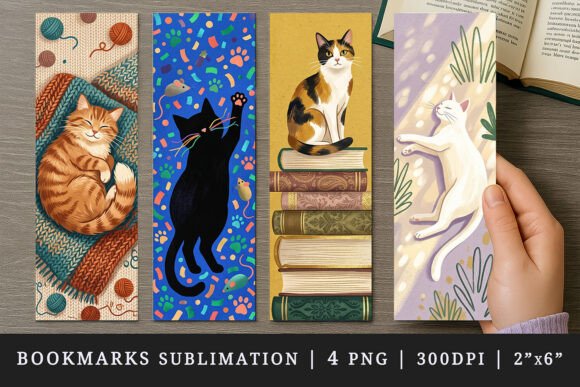 Cat Lover Bookmark Design Set