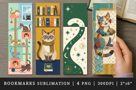 Cat Lover Bookmark Design Set