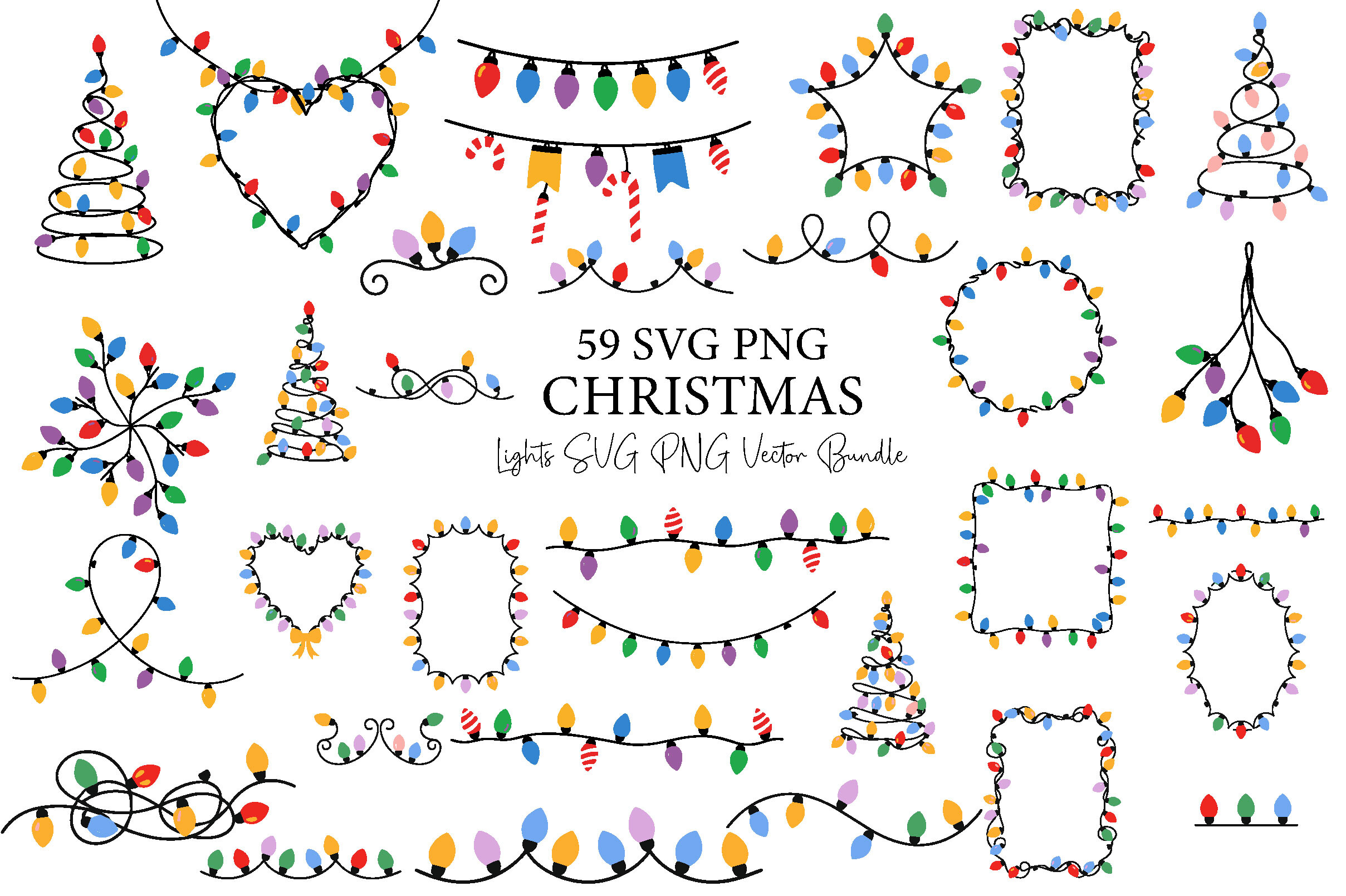 Christmas Lights SVG Bundle